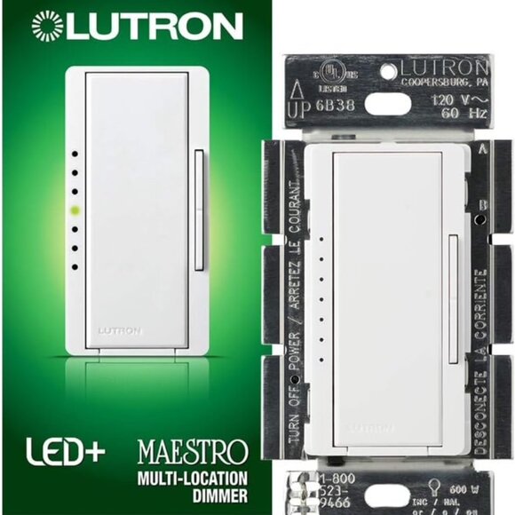 Brand New Lutron (MACL-153MR-WH) Maestro Multi Location Dimmer - Picture 1 of 6